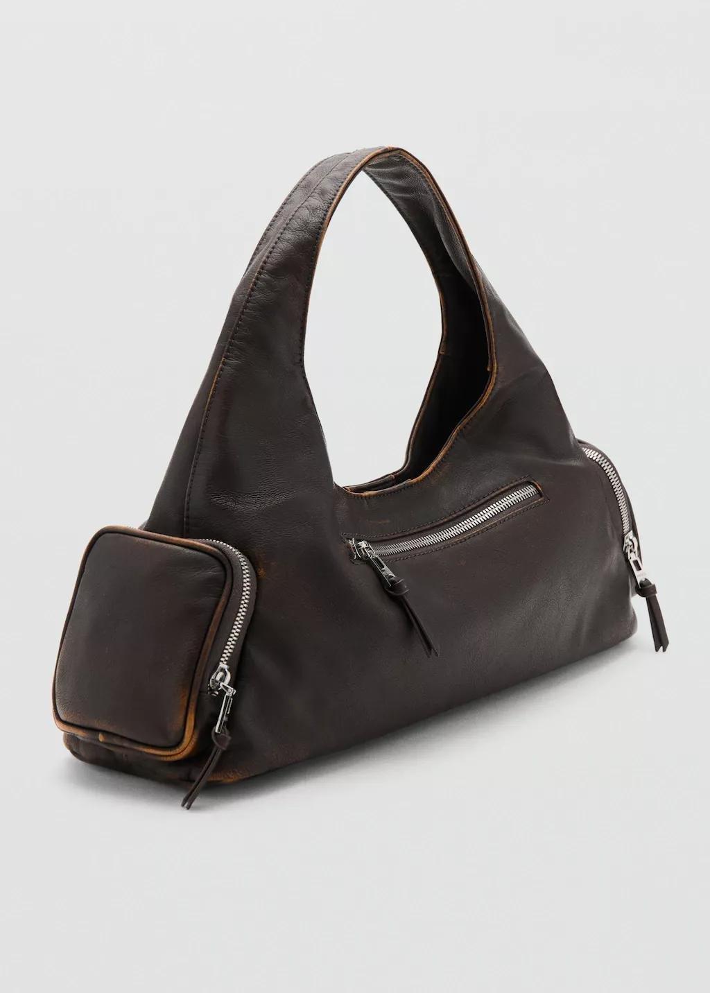 Brown Shoulder Bag With Pockets, 0201_30, medium
