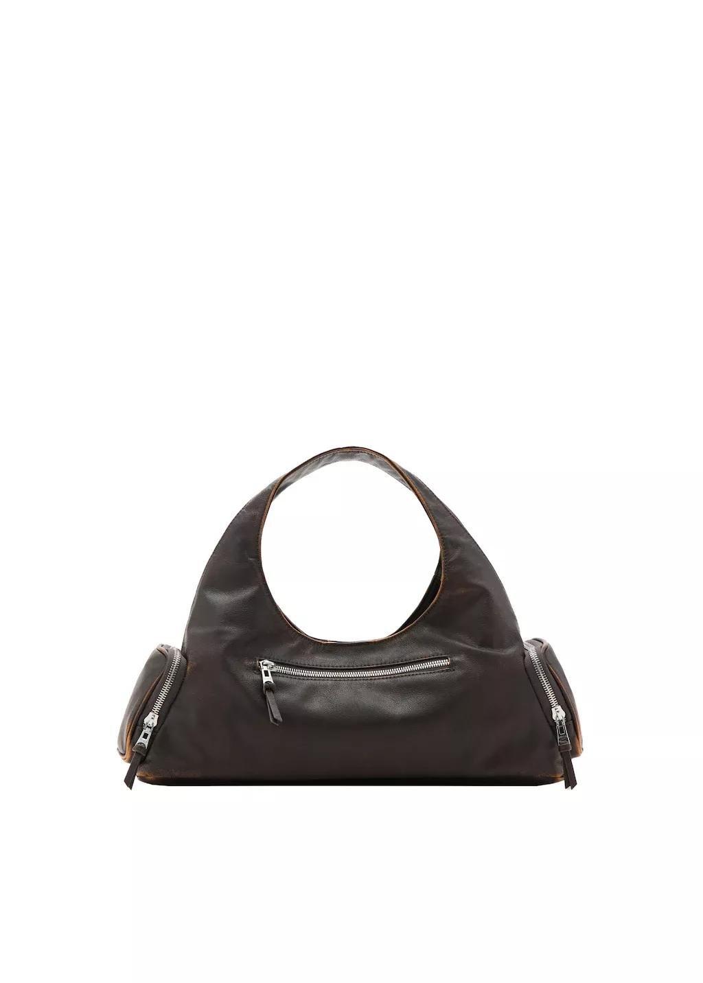 Brown Shoulder Bag With Pockets, 0201_30, medium