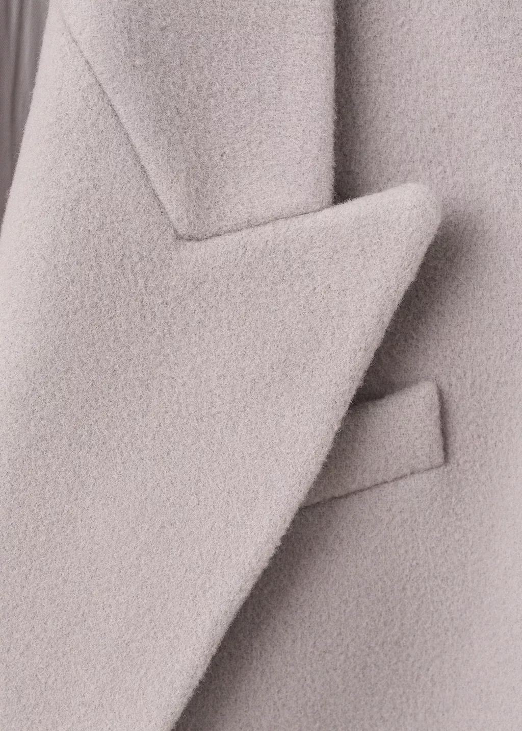 Brown Double-Breasted Wool Coat, Medium Brown, large image number 1