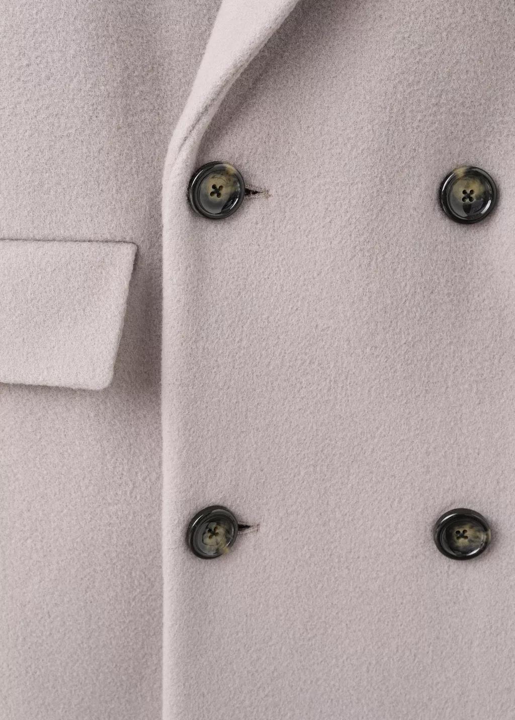 Brown Double-Breasted Wool Coat, Medium Brown, large image number 5