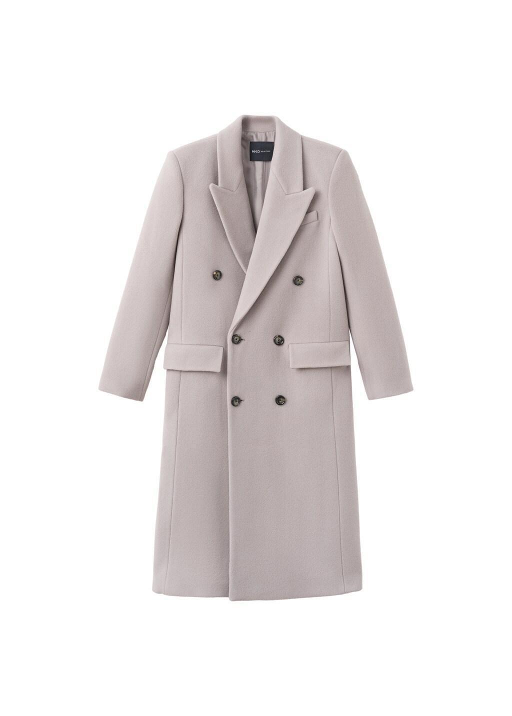 Brown Double-Breasted Wool Coat, Medium Brown, large image number 6