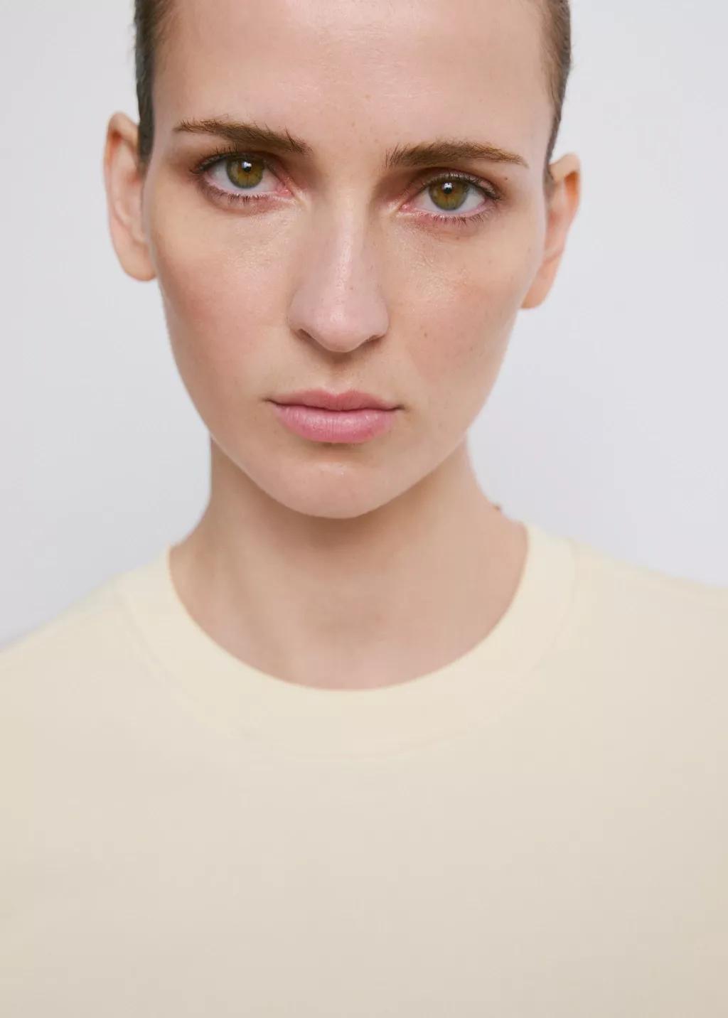 Yellow Round-Neck Cotton Sweatshirt, Yellow, large image number 4