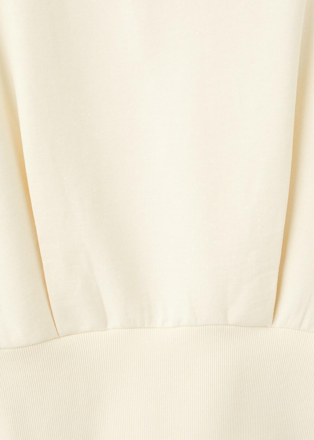 Yellow Round-Neck Cotton Sweatshirt, Yellow, large image number 5