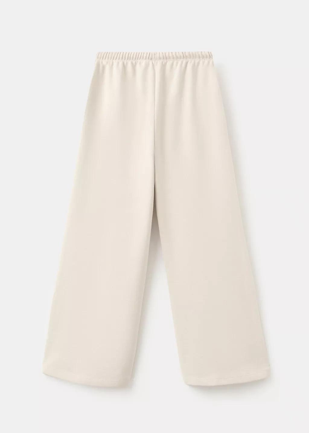 Beige Cord Cotton Jogger, Kids Girls, Light Beige, medium