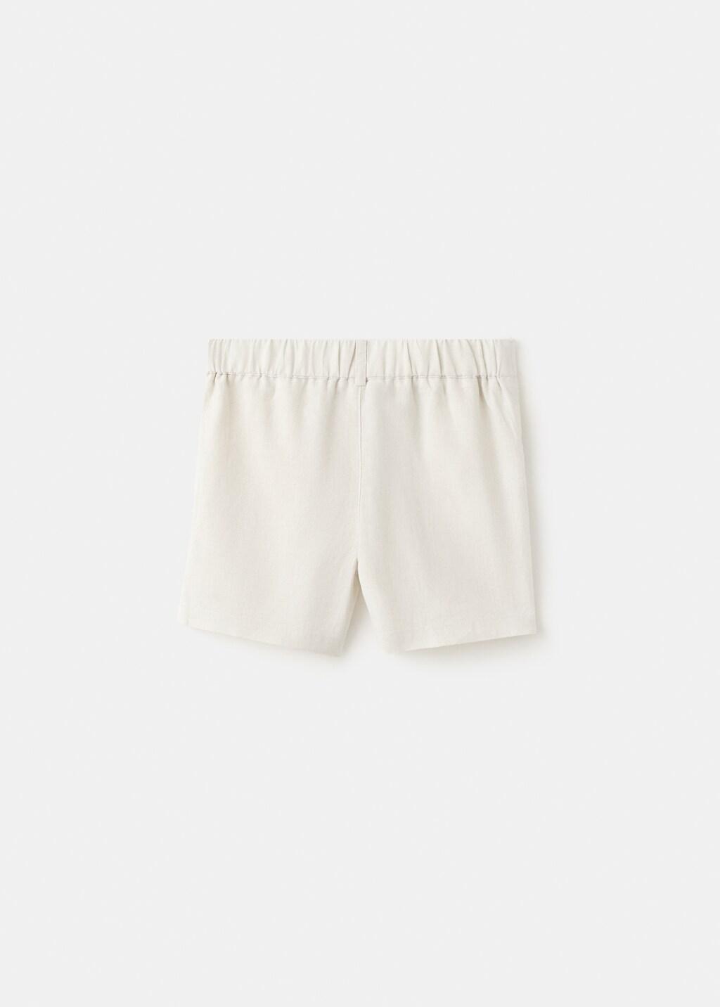 Brown Lt Pastel Linen-Blend Bermuda Shorts, Baby Boy, Light Pastel Brown, large image number 2