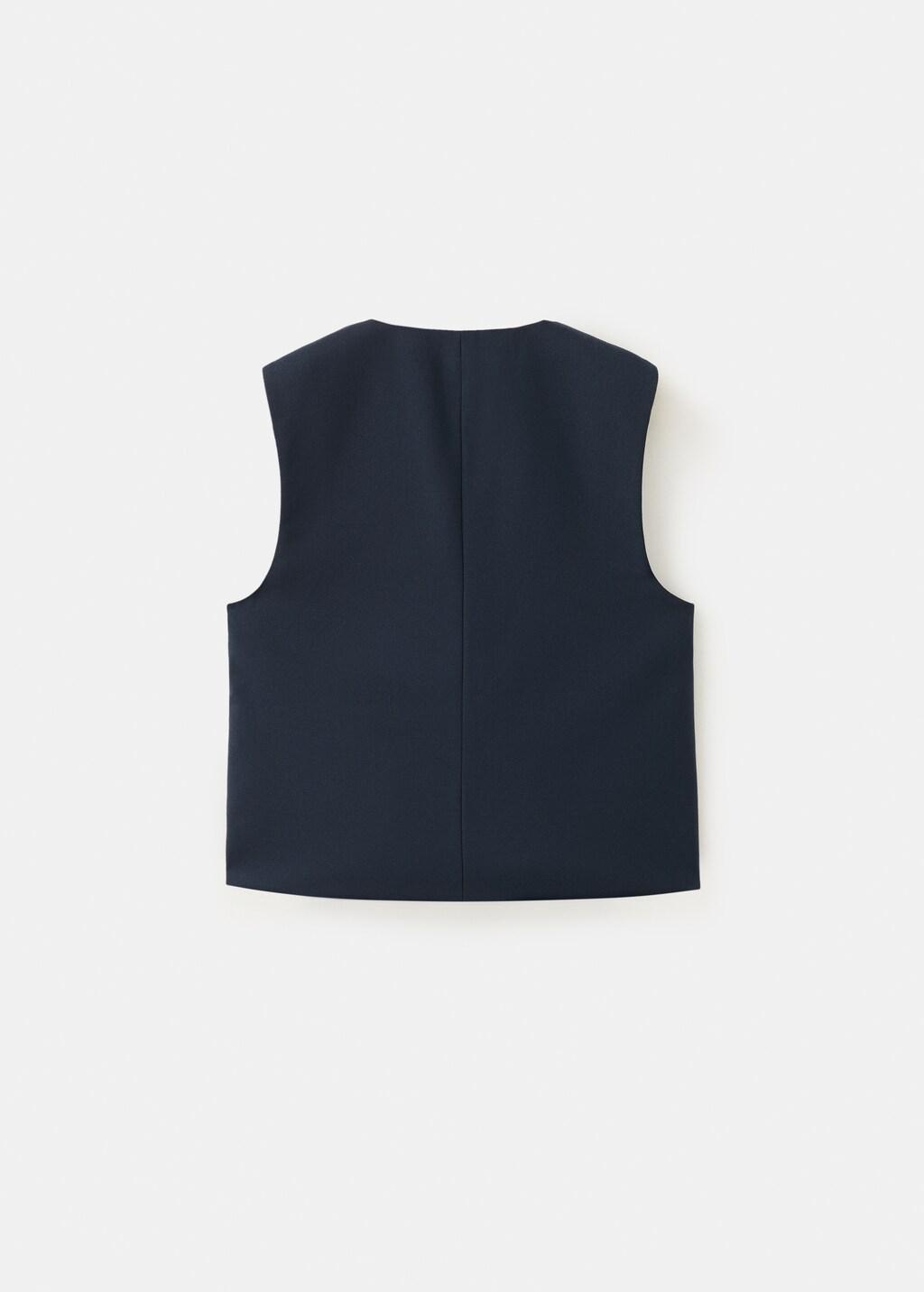 NAVY Slim-fit suit waistcoat, Kids Boy, Navy, medium