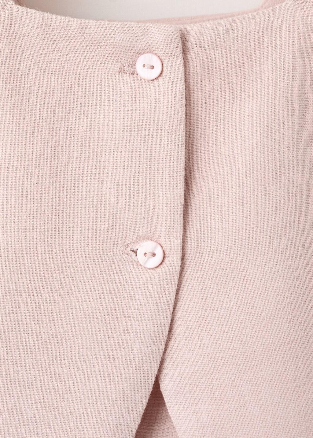 Pink Lt Pastel Linen Blouse, Baby Girl, Light-Pastel Pink, large image number 1