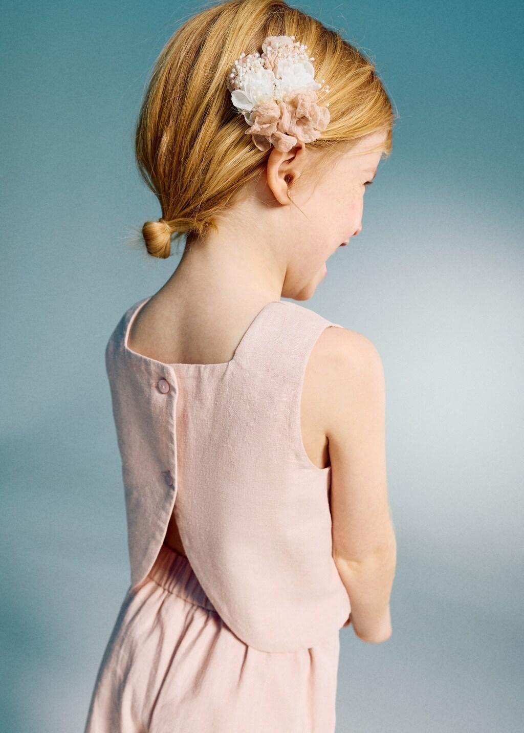 Pink Lt Pastel Linen Blouse, Baby Girl, Light-Pastel Pink, large image number 3