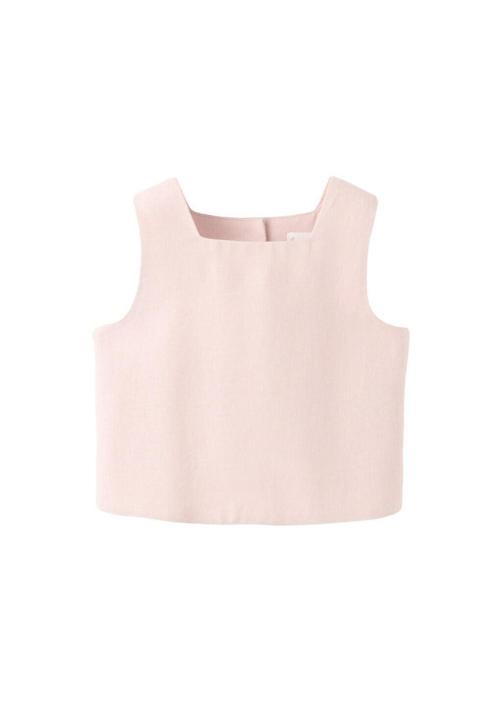 Pink Lt Pastel Linen Blouse, Baby Girl, Light-Pastel Pink, large image number 5