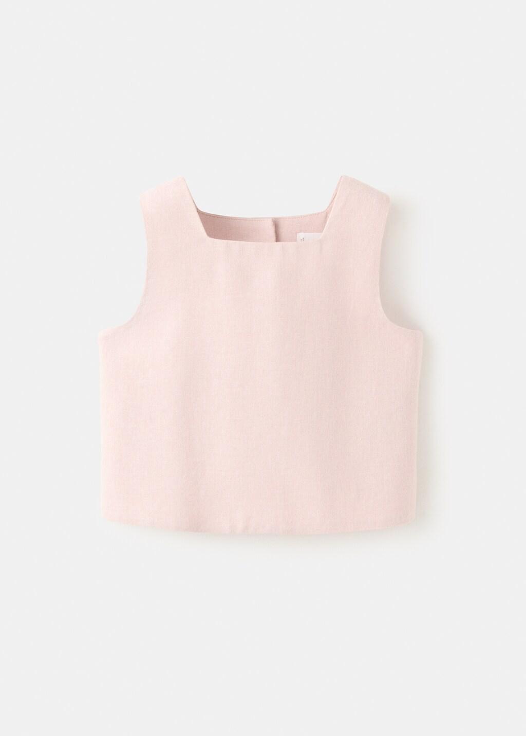 Pink Lt Pastel Linen Blouse, Baby Girl, Light-Pastel Pink, large image number 6