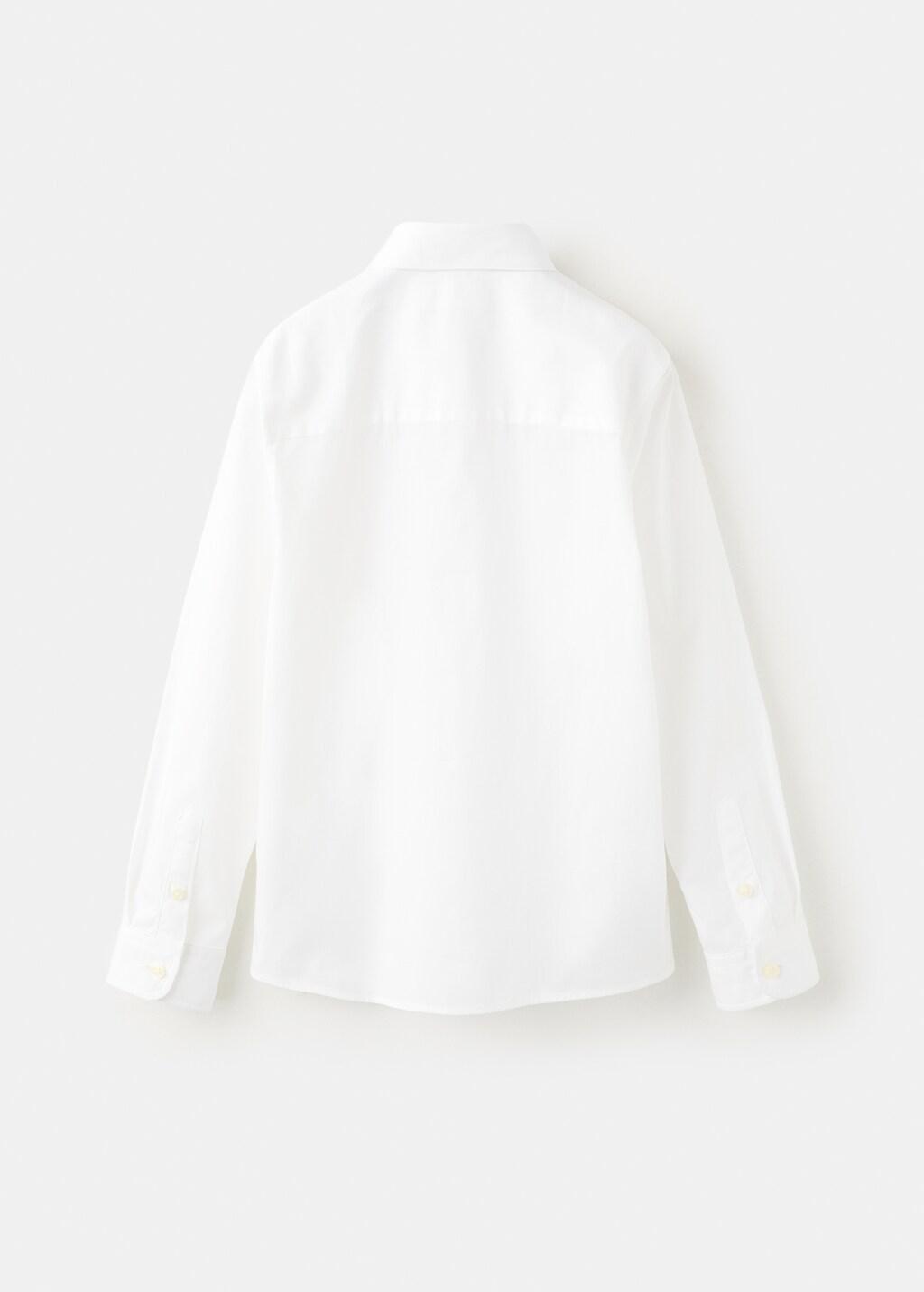White Cotton Shirt, Kids Boys, White, large image number 1
