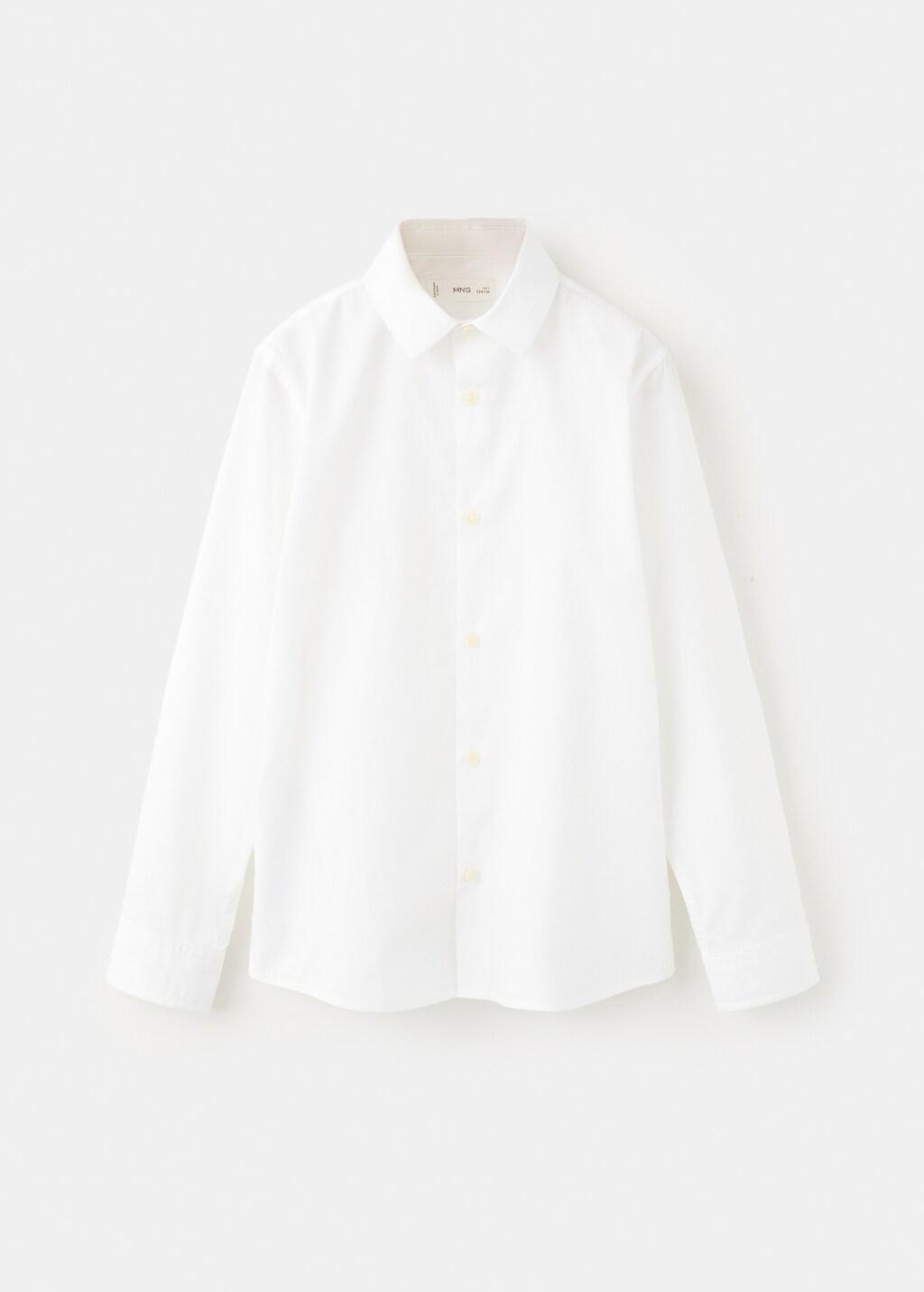 White Cotton Shirt, Kids Boys, White, large image number 4