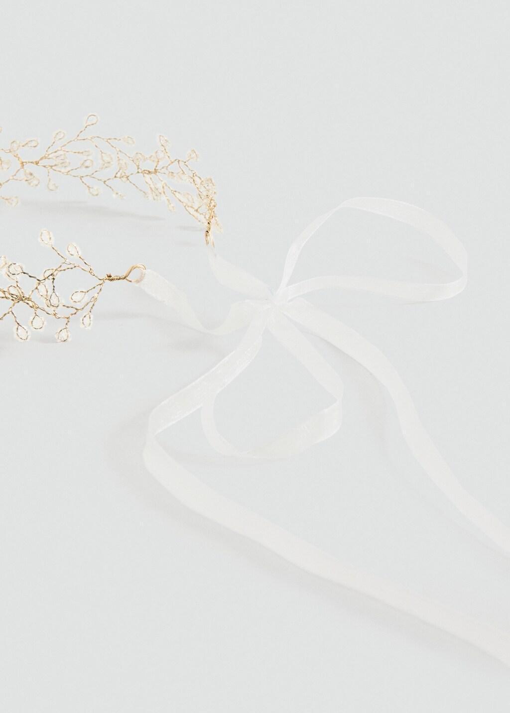 Gold Crystal Headband, Kids Girls, Gold, large image number 0