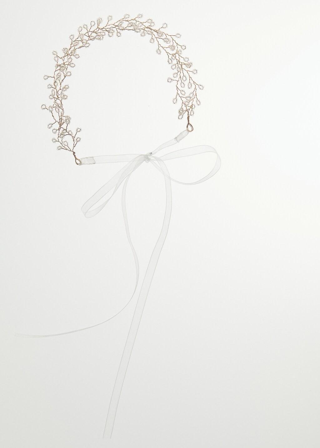 Gold Crystal Headband, Kids Girls, Gold, large image number 2