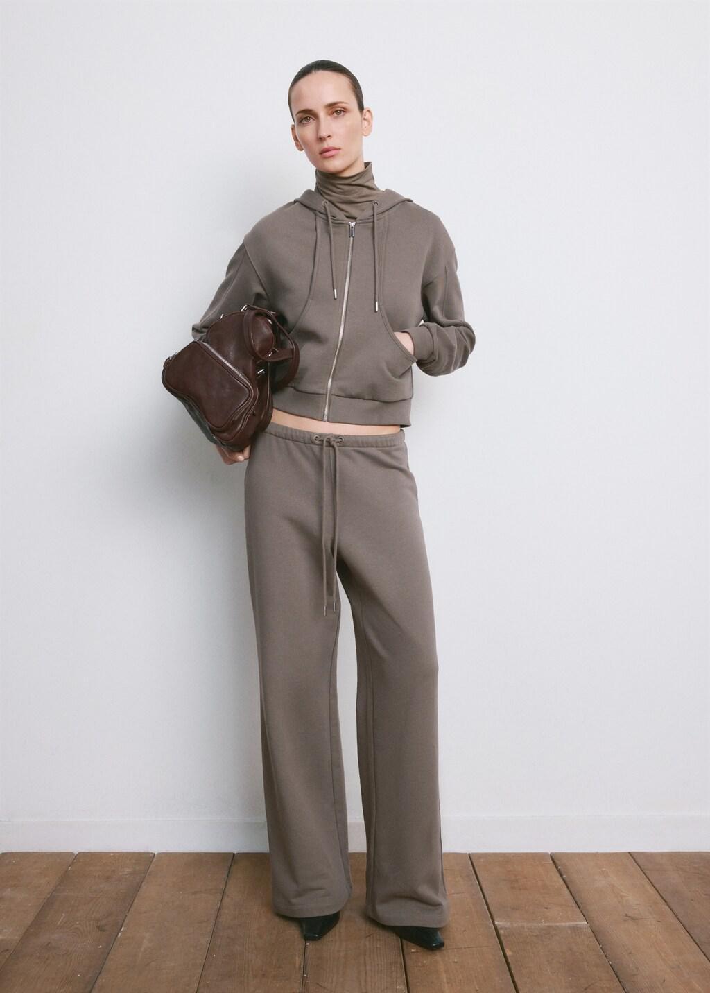 Grey Hooded Sweatshirt, 0201_92, medium