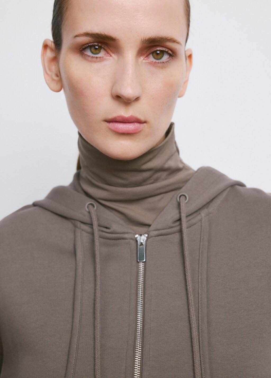 Grey Hooded Sweatshirt, 0201_92, large image number 3