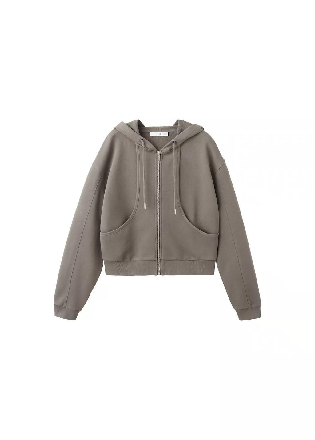 Grey Hooded Sweatshirt, 0201_92, large image number 6