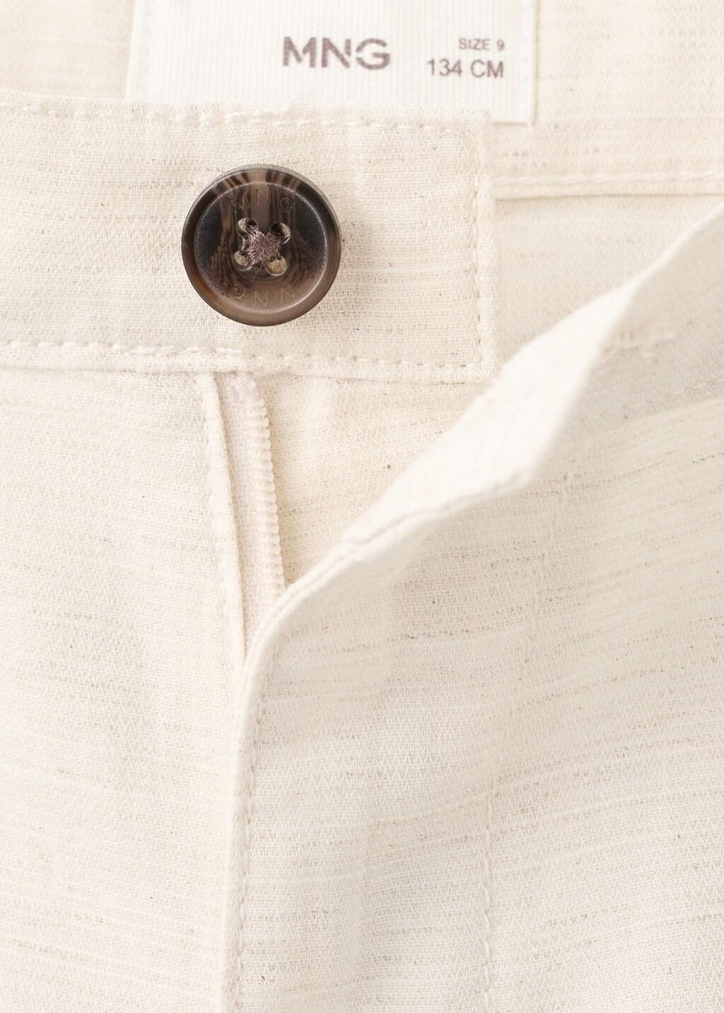 Beige Straight-Fit Cotton Trousers, Kids Boy, Light Beige, large image number 2