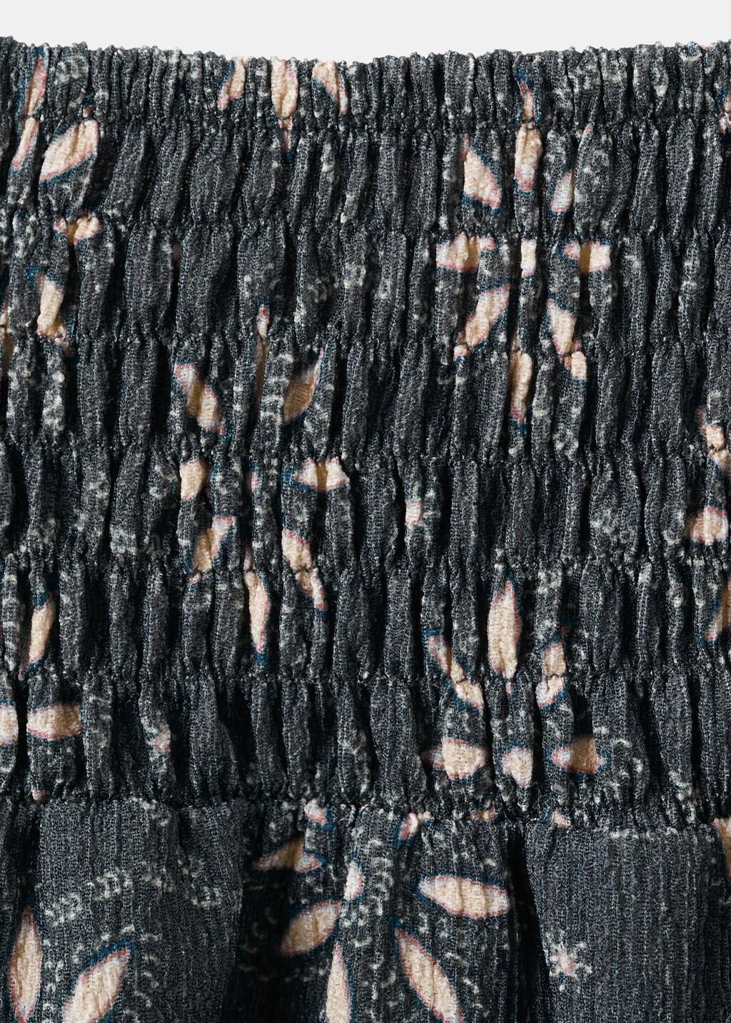 Navy Floral Print Skirt, Kids Girls, Navy, large image number 1