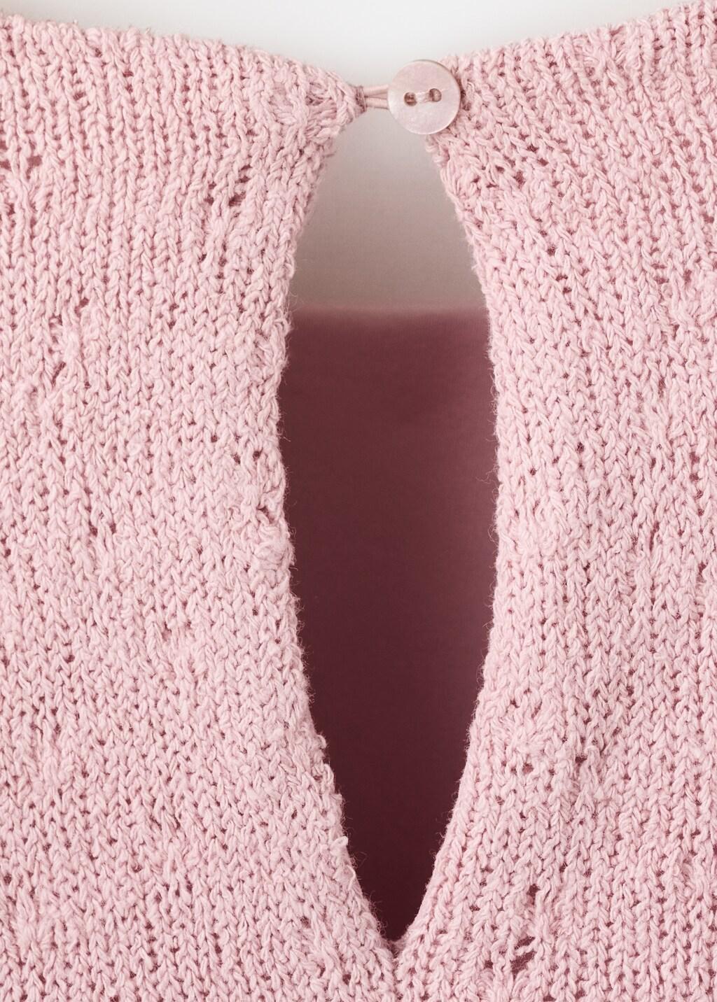 Pink Knitted Dress With Frill Detail, Kids Girl, Pink, large image number 3