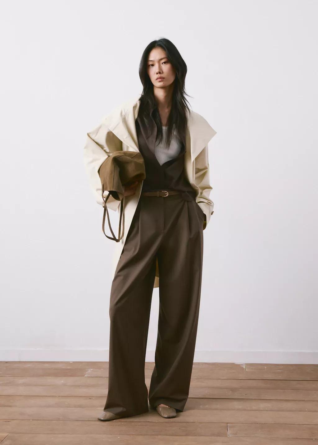 Brown Straight Lyocell Shirt, 0201_30, large image number 0