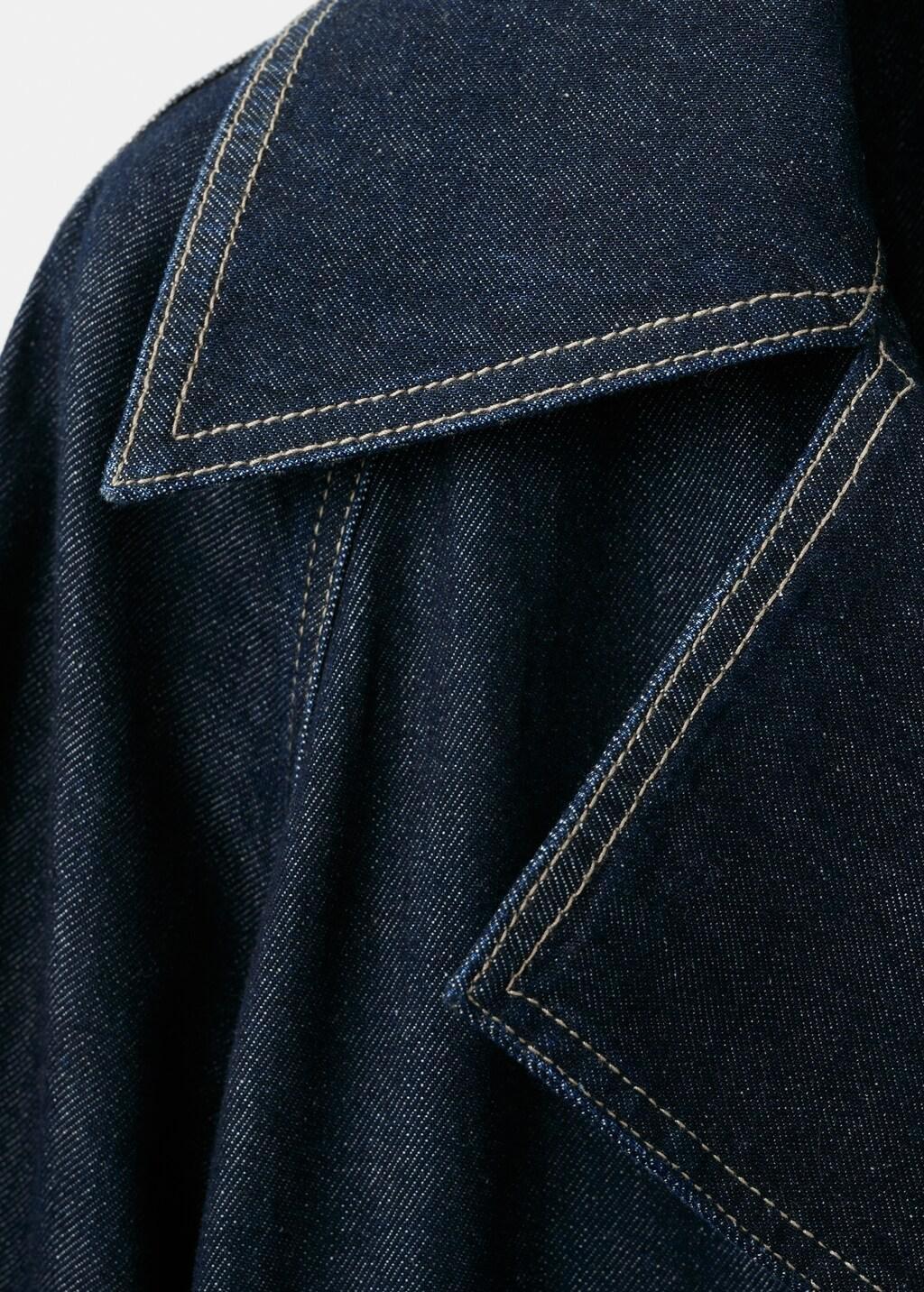 Blue Denim Trench With Belt, Open Blue, medium