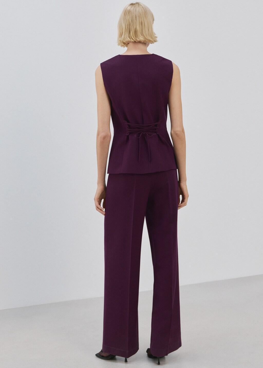 Purple Long Suit-Style Jumpsuit, Dark Purple, large image number 2