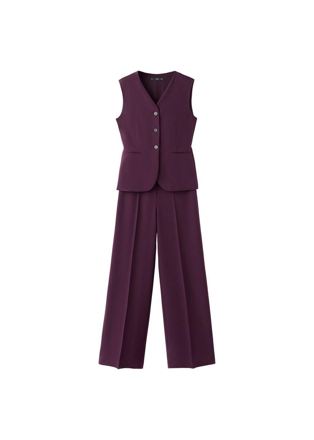 Purple Long Suit-Style Jumpsuit, 0201_66, large image number 6