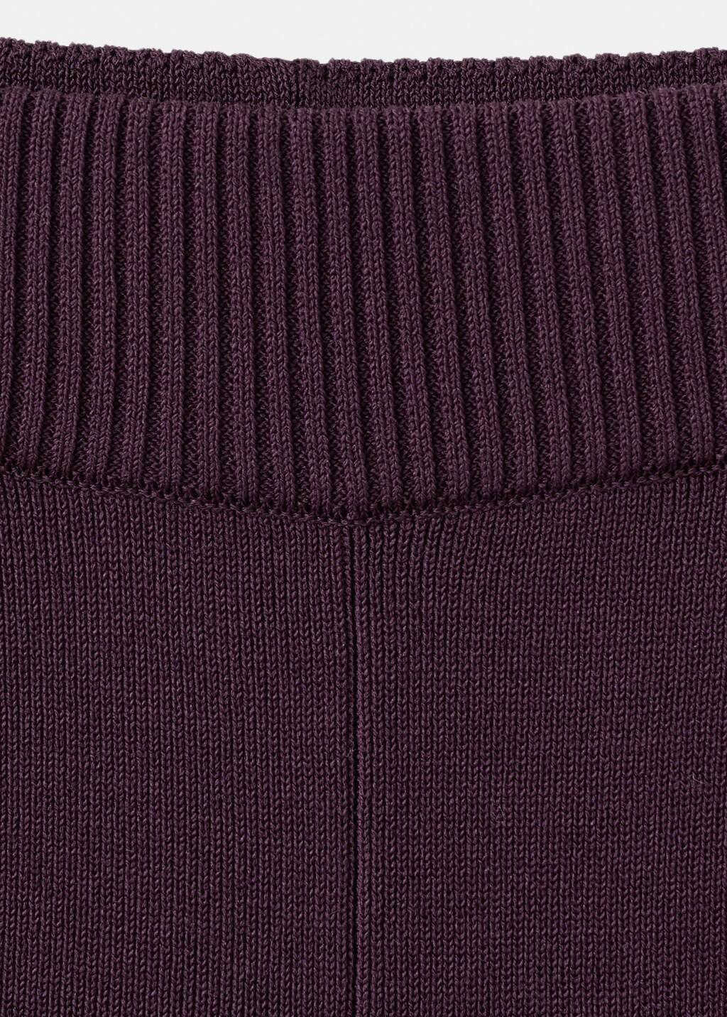 Red Knitted Trousers With Contrasting Stripes, Dark Red, large image number 1