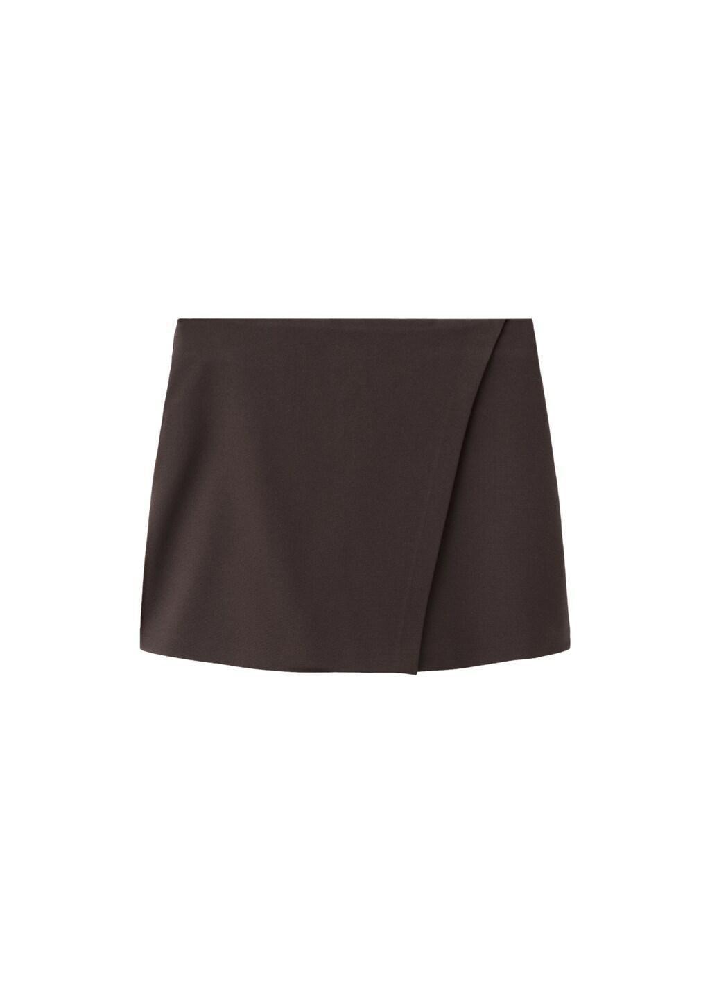 Brown Wrapped Skort, 0201_32, large image number 7