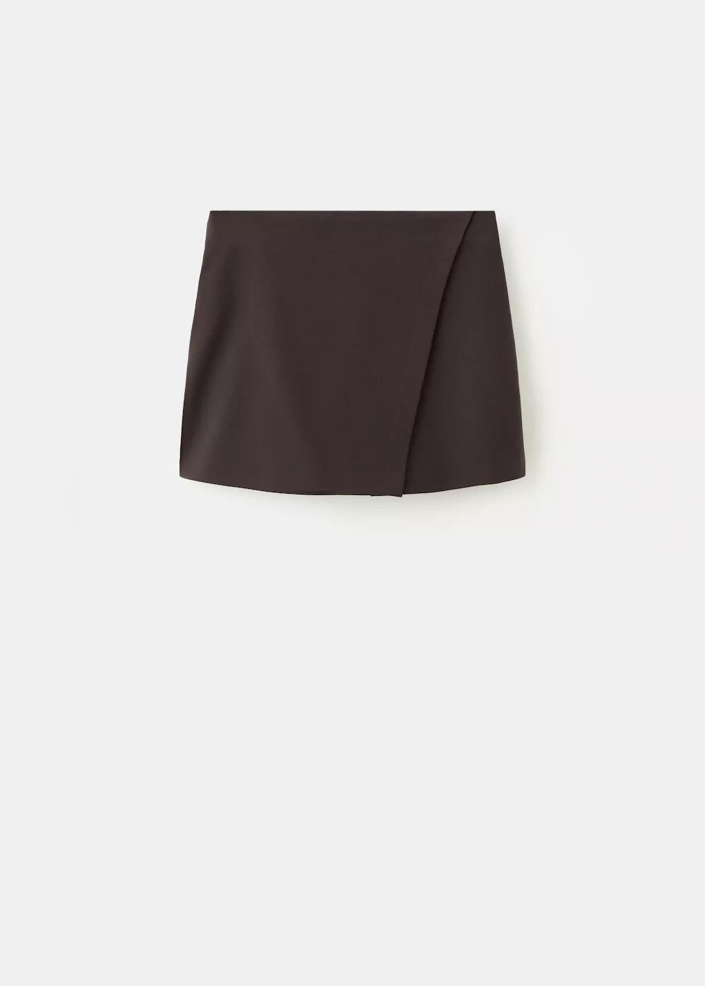 Brown Wrapped Skort, 0201_32, large image number 8