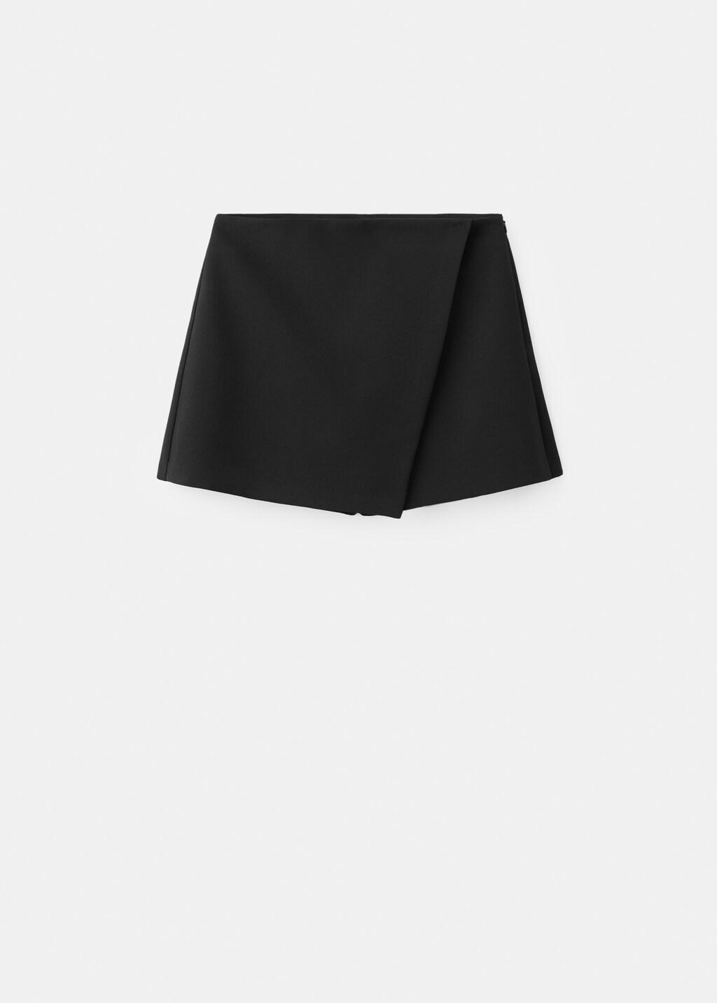 Black Wrapped Skort, Black, large image number 8