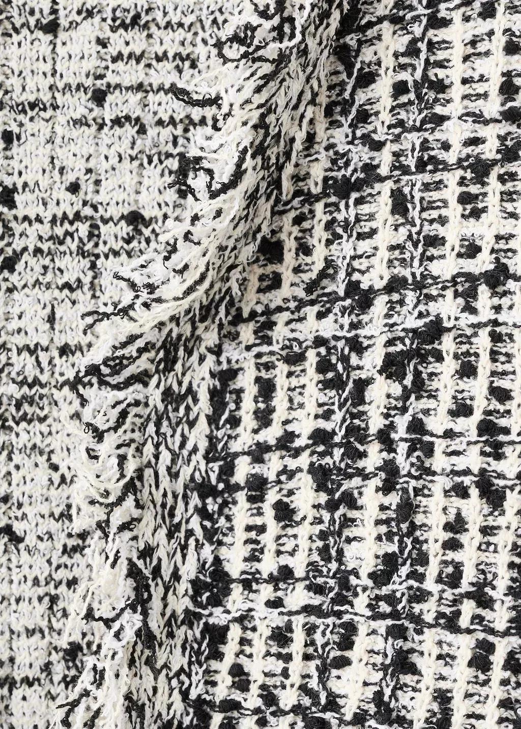 Black Oversized Tweed Jacket, 0201_99, large image number 1