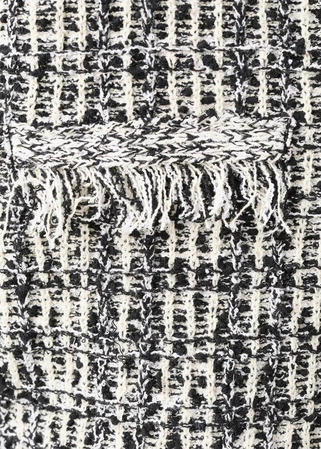 Black Oversized Tweed Jacket, 0201_99, large image number 5