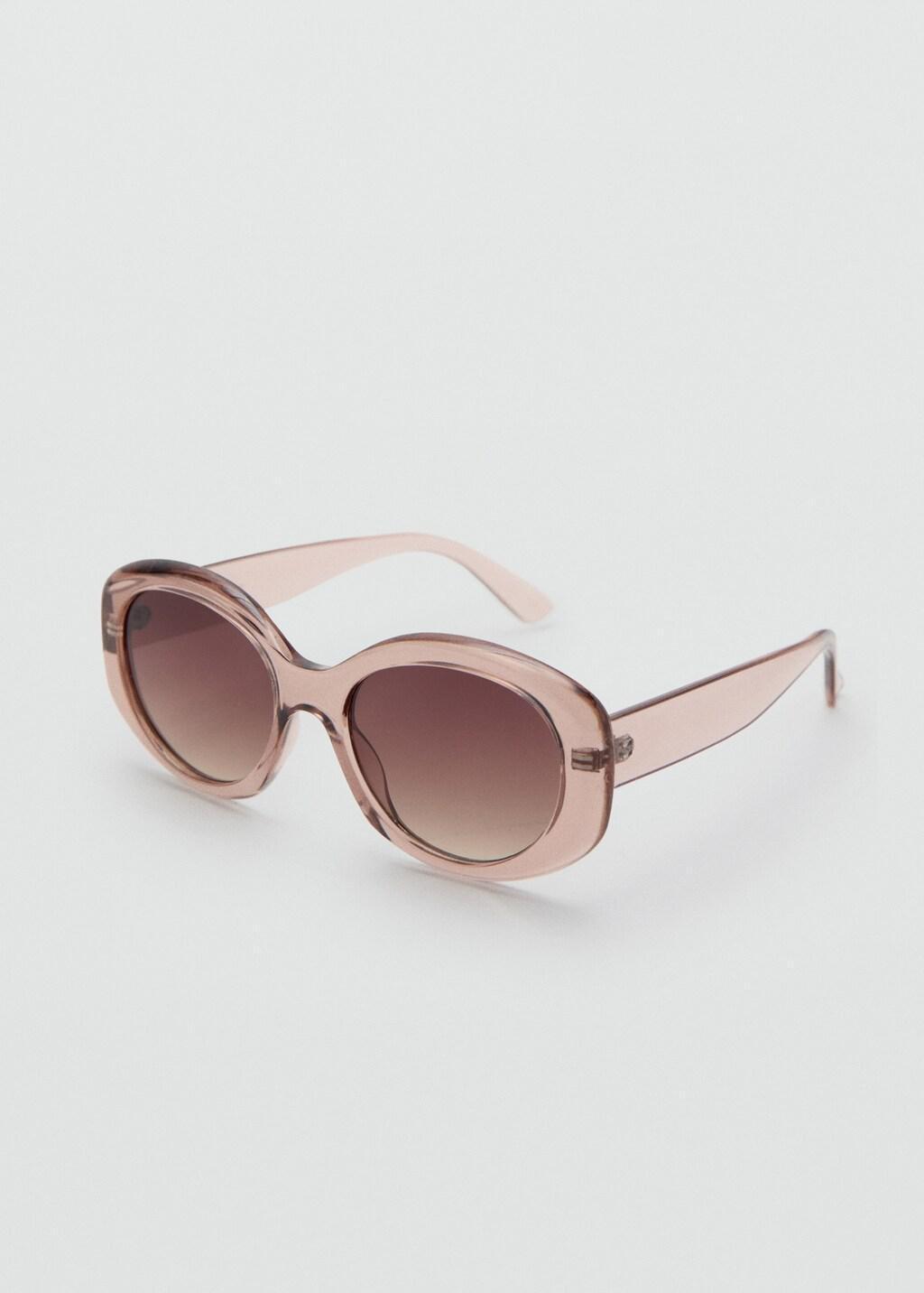 Orange Squared Frame Sunglasses, Light-Pastel Orange, medium