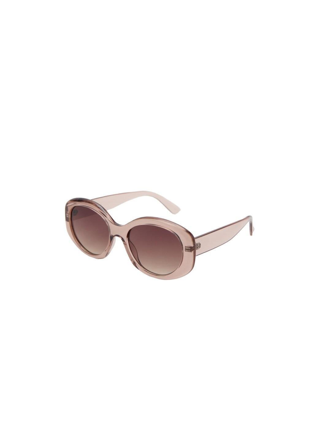 Orange Squared Frame Sunglasses, Light-Pastel Orange, medium