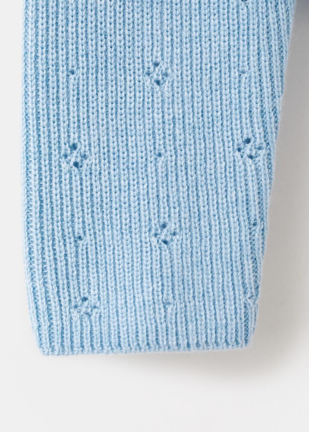 LT-PASTEL BLUE Openwork detail knit cardigan, Baby Girl, Light-Pastel Blue, medium