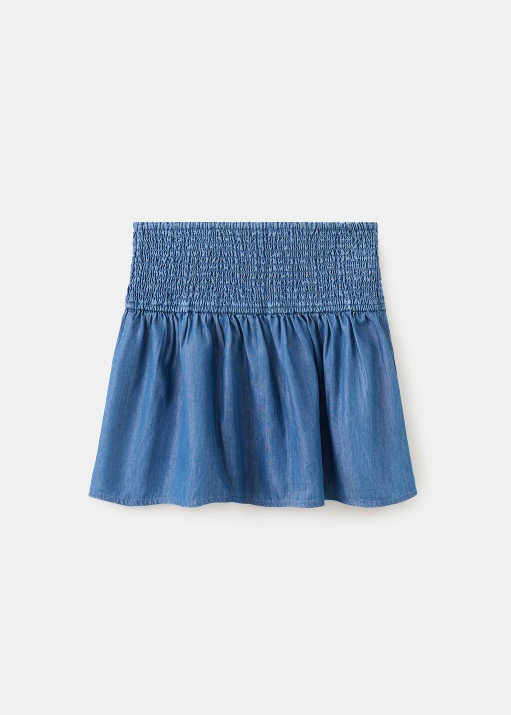 Blue Embroidered Details Skirt, Kids Girls, Open Blue, large image number 1