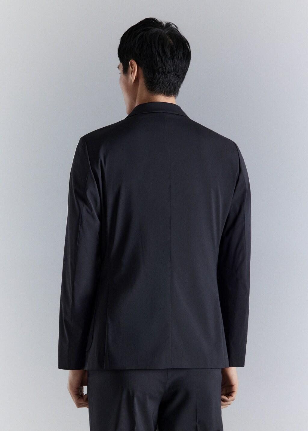 Navy Slim Fit Technical Jacket, Navy, medium