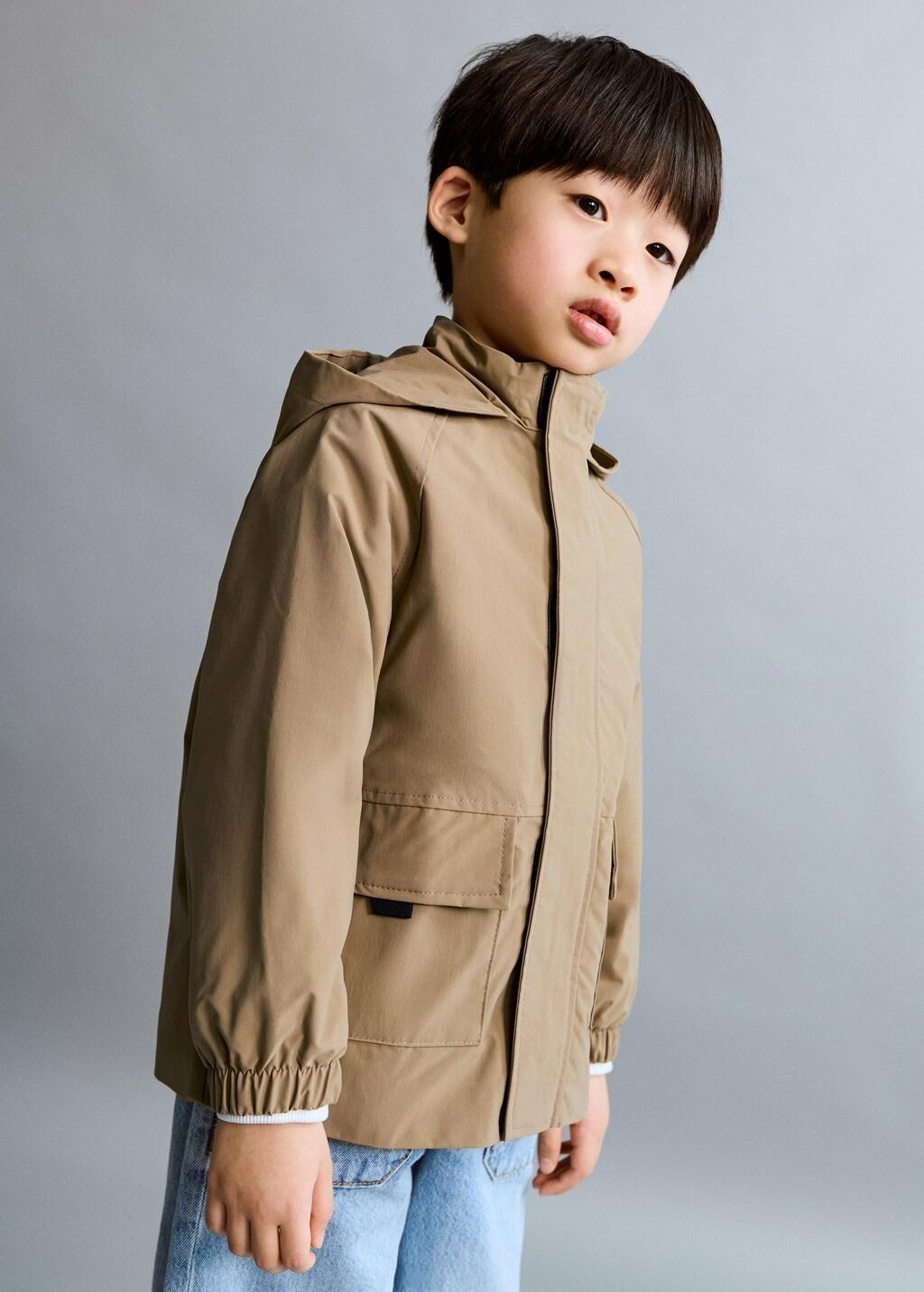 Brown Hooded Parka, Baby Boy, Medium Brown, medium