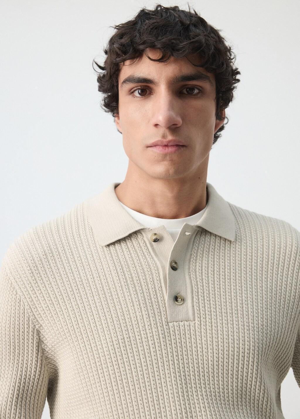 Brown Cotton-Blend Braided Knitted Sweater, 0201_07, large image number 4
