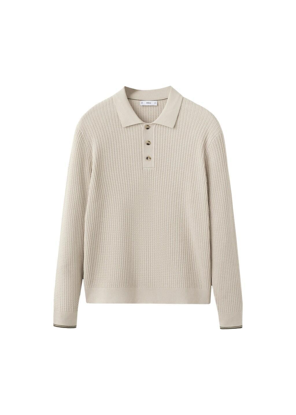 Brown Cotton-Blend Braided Knitted Sweater, 0201_07, large image number 6