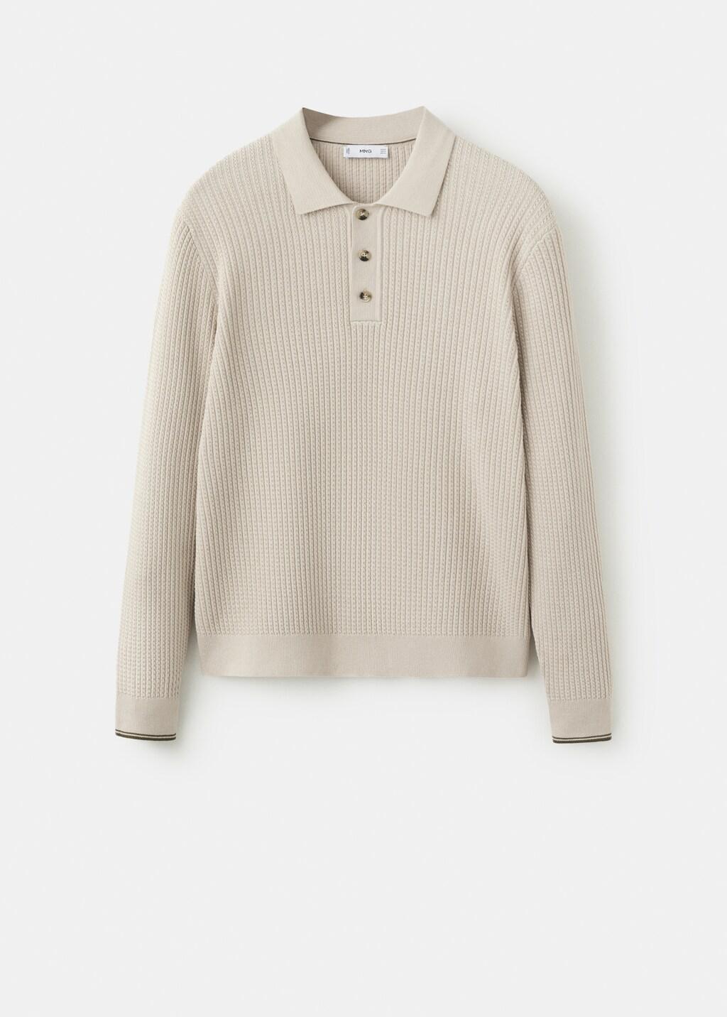 Brown Cotton-Blend Braided Knitted Sweater, 0201_07, large image number 7