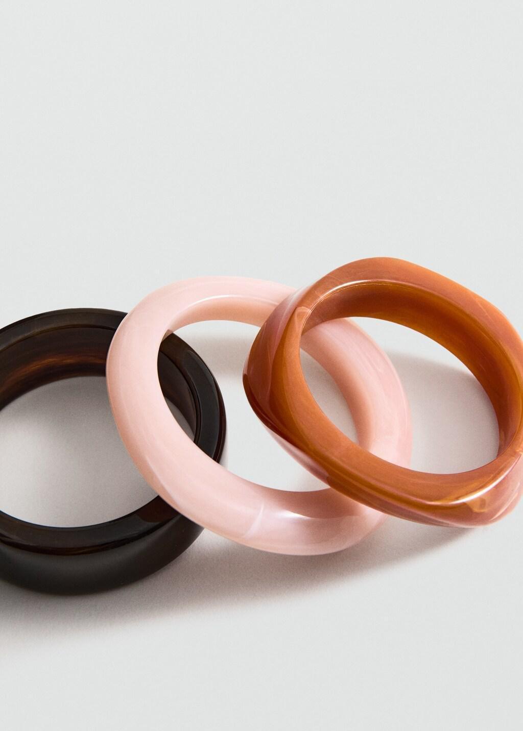 Brown Combined Bracelets, Set Of 3, Brown, large image number 0