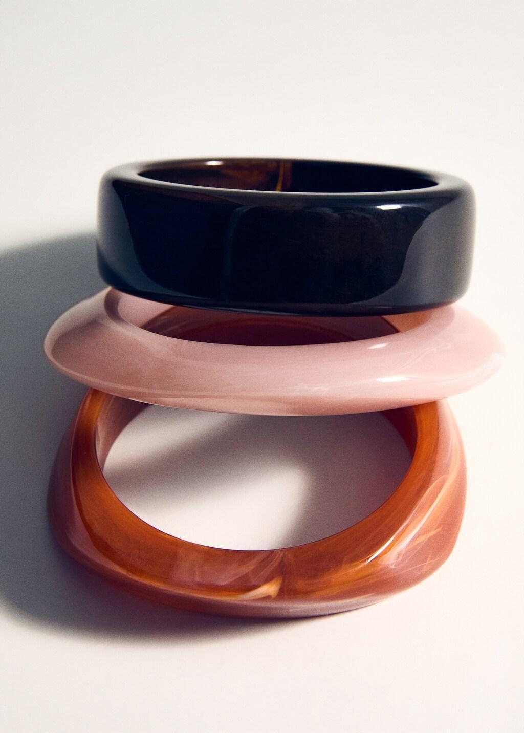 Brown Combined Bracelets, Set Of 3, Brown, large image number 1