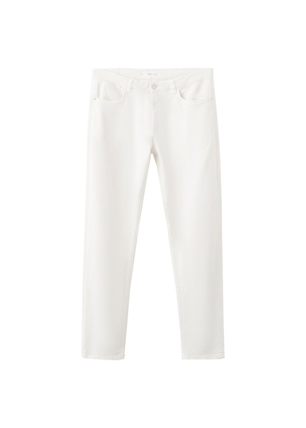 Cream Slim Fit Ultra Soft Touch Patrick Jeans, Natural White, large image number 7