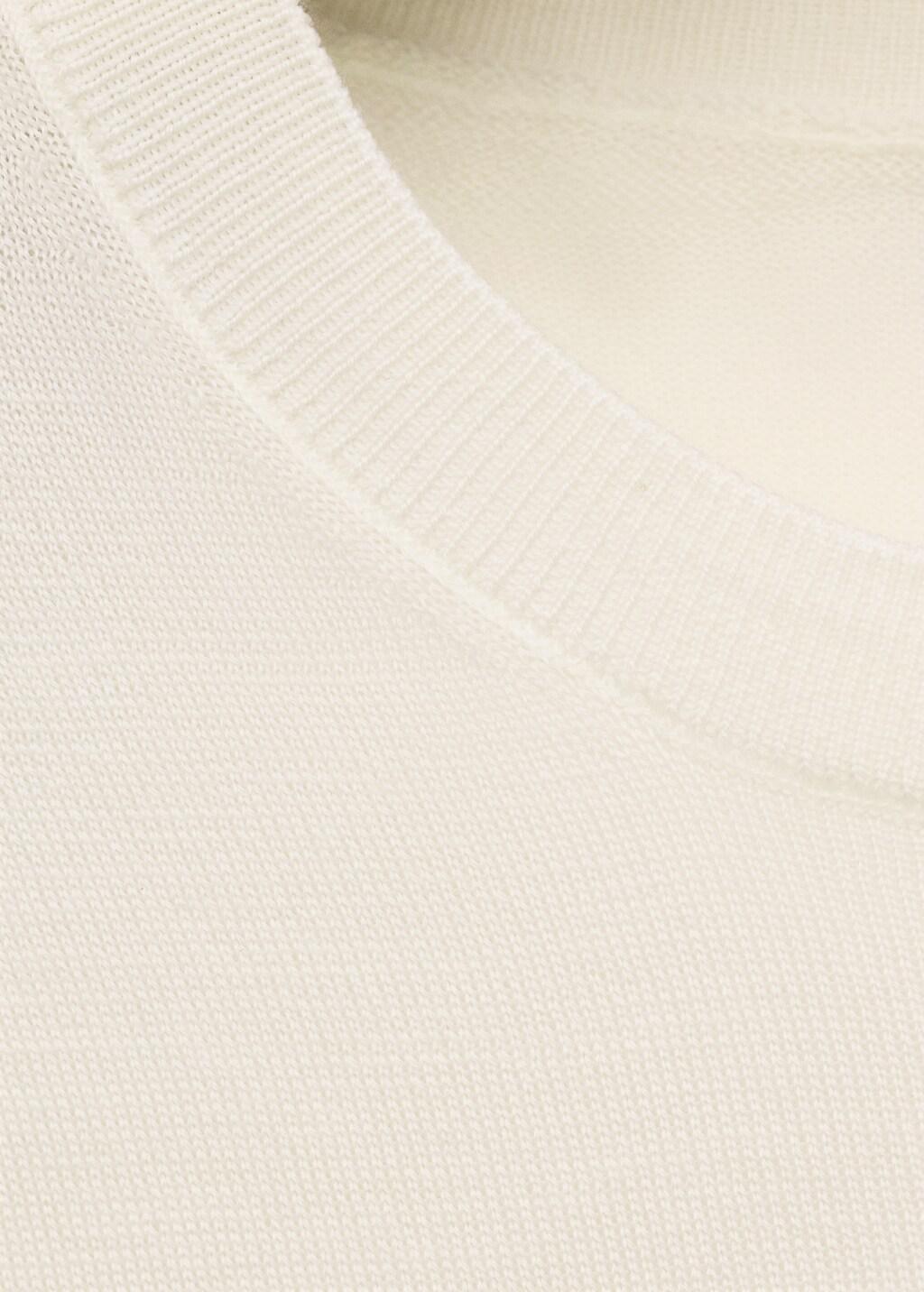 Orange Wool Round-Neck Sweater, Light Beige, medium