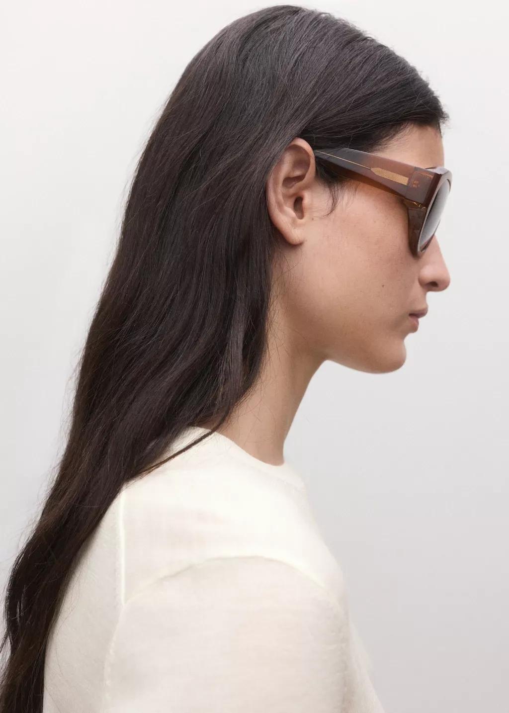 Orange Wool Round-Neck Sweater, Light Beige, large image number 4