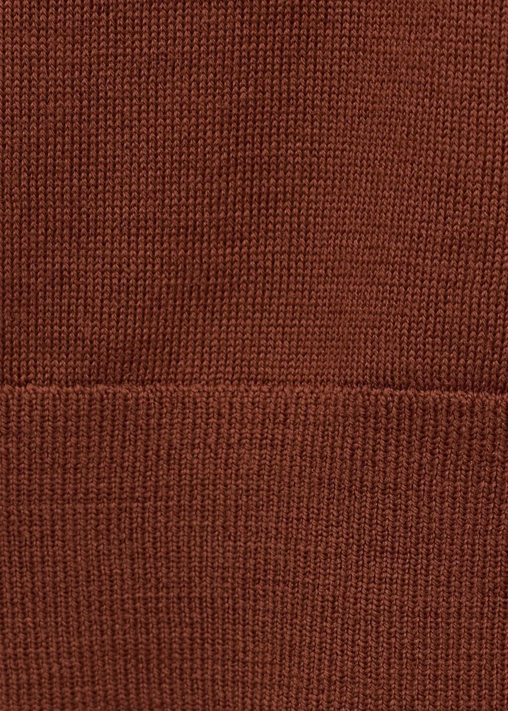 Orange Wool Round-Neck Sweater, Rust - Copper, large image number 5