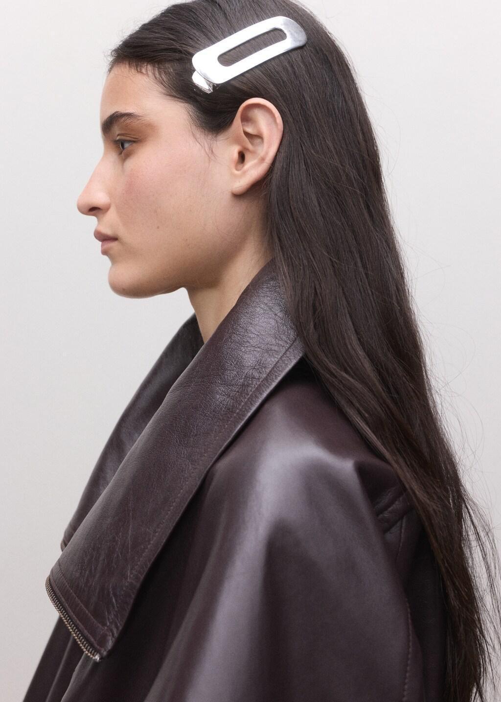 Silver Maxi Metal Clip, Silver, large image number 0